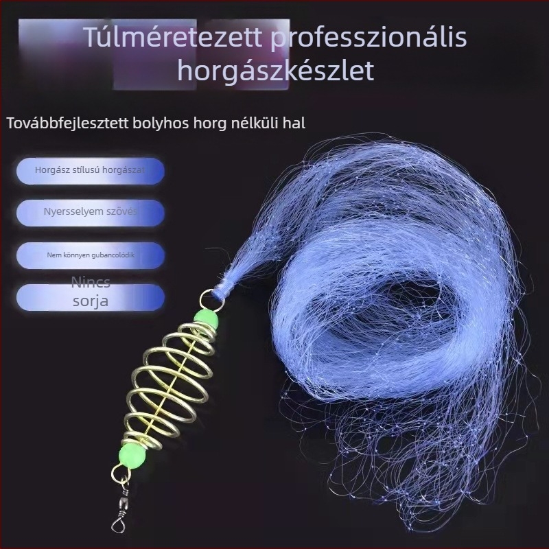 Robbanó halászháló fenéken történő horgászatra ragadós hálóval és dobóhálóval