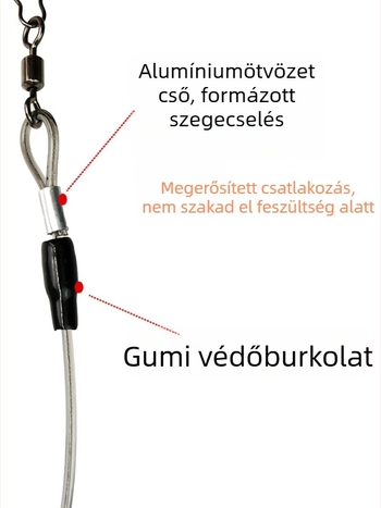 Eucube Nagy horgászbot automatikusan visszahúzódó anti-vesztés zsinórral, rozsdamentes acélból