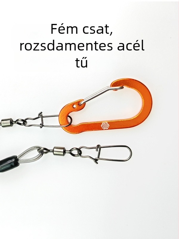Eucube Nagy horgászbot automatikusan visszahúzódó anti-vesztés zsinórral, rozsdamentes acélból