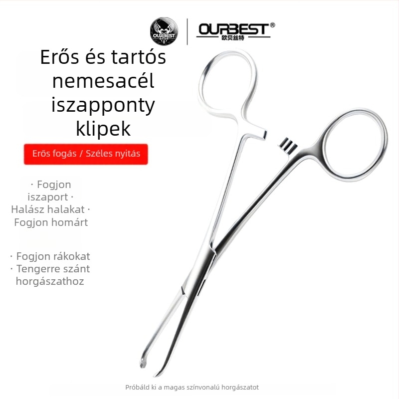 Obest Loach clip rozsdamentes acélból – csúszásmentes élőcsali tartó, horgászat raft