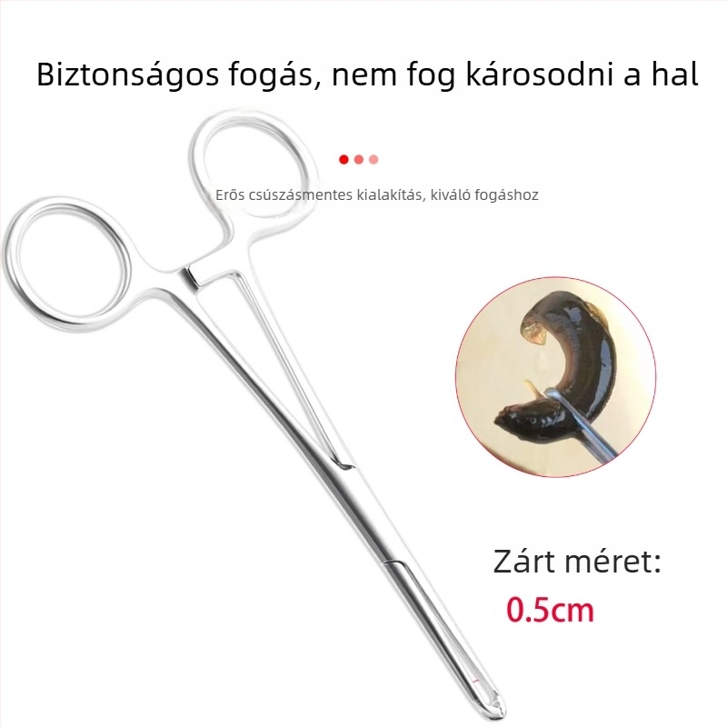 Obest Loach clip rozsdamentes acélból – csúszásmentes élőcsali tartó, horgászat raft