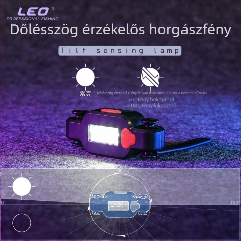 LEO gravitációs érzékelő csali lámpa – éjszakai horgászathoz világítás, újratölthető, ABS ház