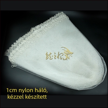 Nylon kézzel szőtt horgász hálózsák, 1 cm-es háló, Dragon Hate Fishing Gear