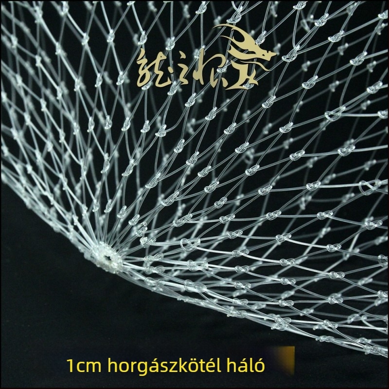 Nylon kézzel szőtt horgász hálózsák, 1 cm-es háló, Dragon Hate Fishing Gear