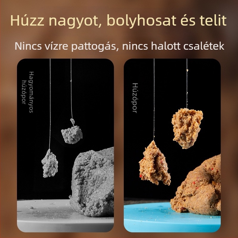 Heidi búzafehérje-adalék a horgászathoz — speciális por a csalihoz, vadvízi horgászatra és versenyekhez fekete gödrökben