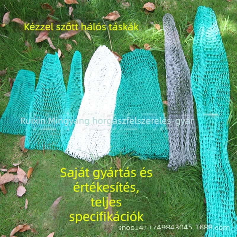 Kézzel szőtt horgász háló táska nylon zsinórral