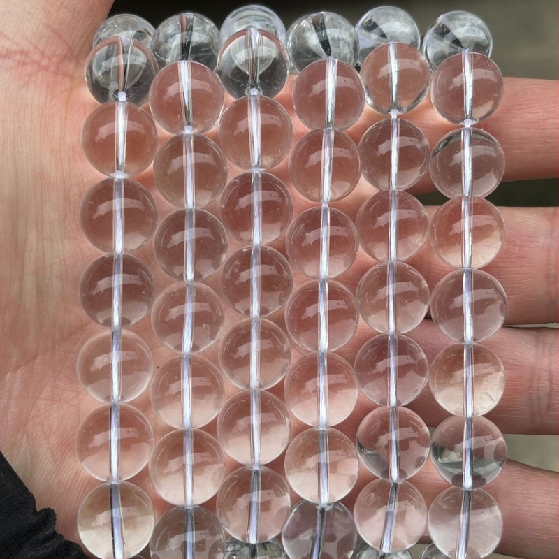 K9 fehér kristály gömbszerű gyöngyök, átlátszóak, DIY ékszer alkatrészek, méret 2–16 mm