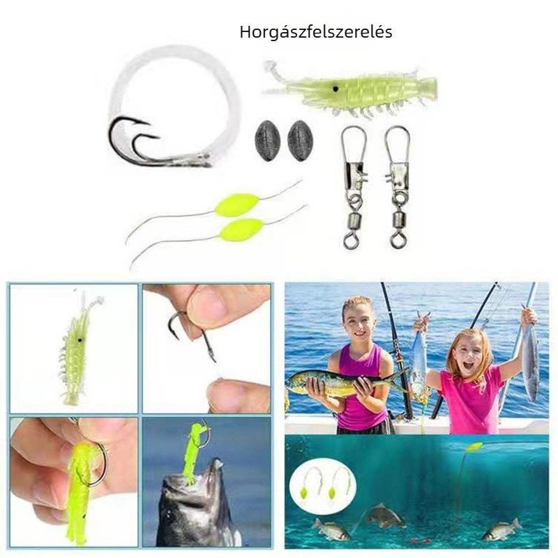 Horgászkészlet: float, horog és damil (Kategória: horgász kellékek készlet; Márka: Other)