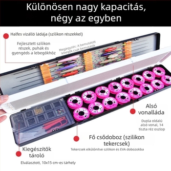 Float Box – Többfunkciós három az egyben horgászkészlet fő zsinór kiegészítőkkel