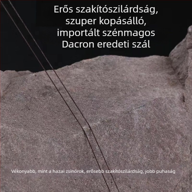 Szénalapú, nehéz horgász vezető készlet kettős horoggal, PE alsó vonal, 20 pár, dobozban