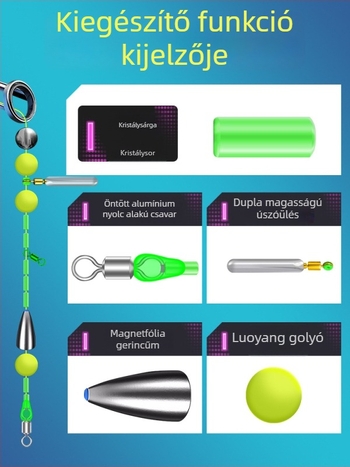 Alsóhorgászkészlet automata aljkeresővel, kész fő zsinór, nylon 100 m