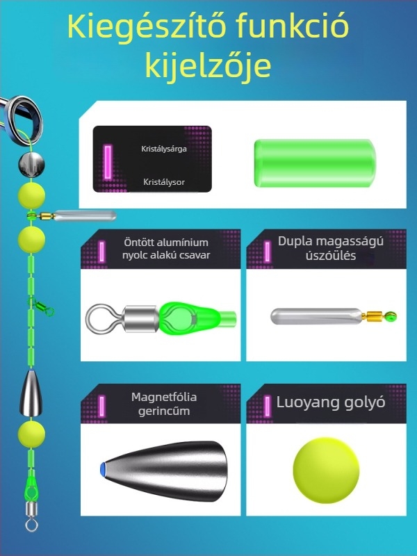 Alsóhorgászkészlet automata aljkeresővel, kész fő zsinór, nylon 100 m