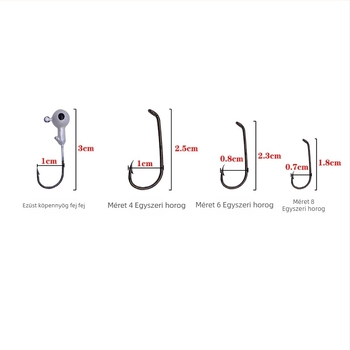75 darab mikro csalihal készlet biomimetikus utánzatú csalik, forgó farokkal és ólomfejű horgokkal, egyes horoggal — Whale Looters
