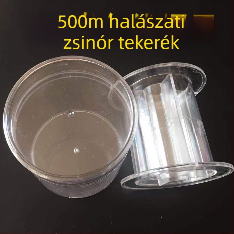 Horgász damil orsó 500 m, átlátszó PS anyag, 5# átmérő, vízálló multifunkcionális úszó