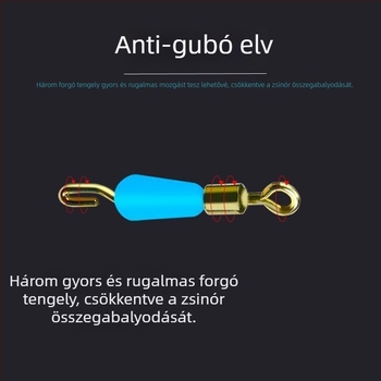 Szilikonból készült anti-zapletés gyors alhorgászati klip konnektorral és 8-as alakú gyűrűvel