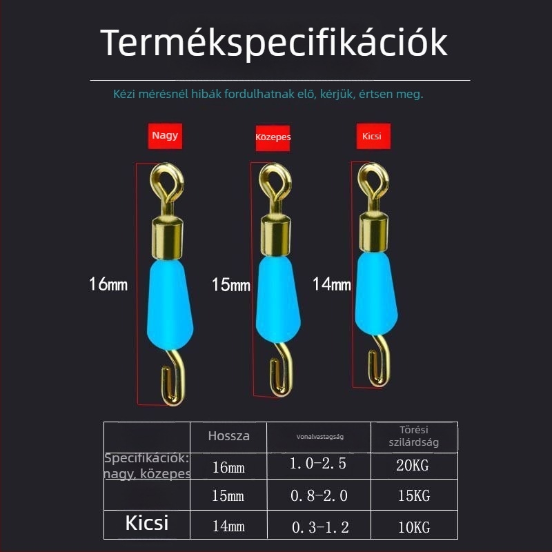 Szilikonból készült anti-zapletés gyors alhorgászati klip konnektorral és 8-as alakú gyűrűvel