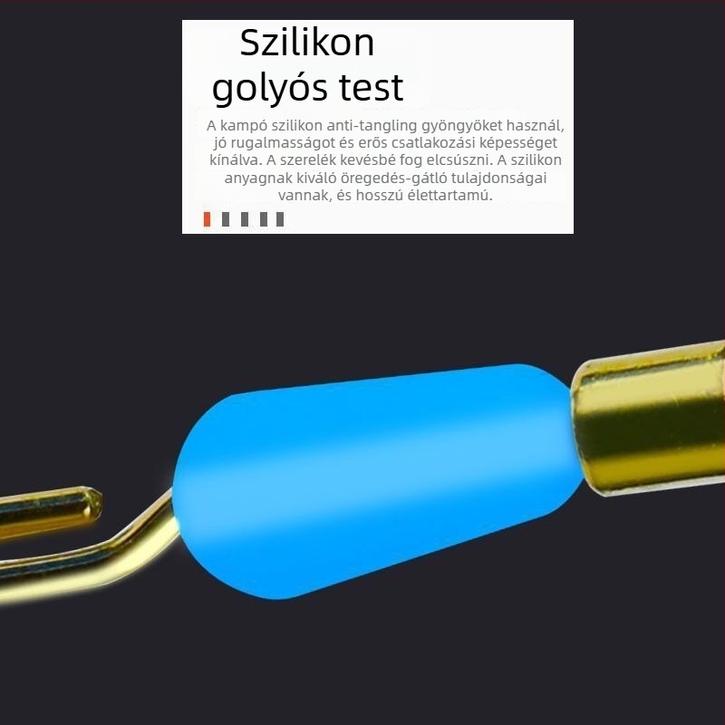 Szilikonból készült anti-zapletés gyors alhorgászati klip konnektorral és 8-as alakú gyűrűvel