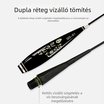 Világító úszó horgászathoz, rendkívül érzékeny kapásjelzővel, nappali- és éjszakai használatra, vastag farokrész dizájn