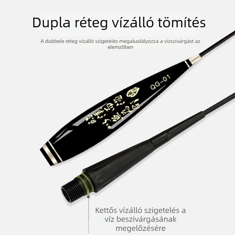 Világító úszó horgászathoz, rendkívül érzékeny kapásjelzővel, nappali- és éjszakai használatra, vastag farokrész dizájn