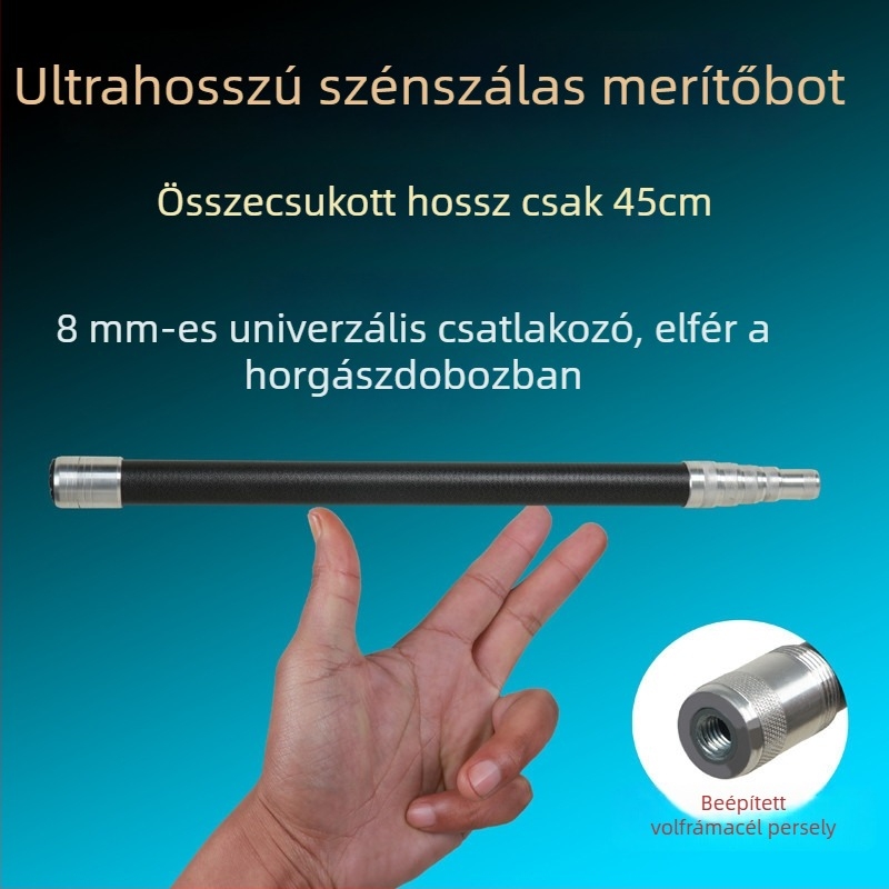Ultra rövid teleszkópos halászhálózsinórnyél anti-rotációs fejjel, üvegszál XS2208 – egyetlen bot, készlet