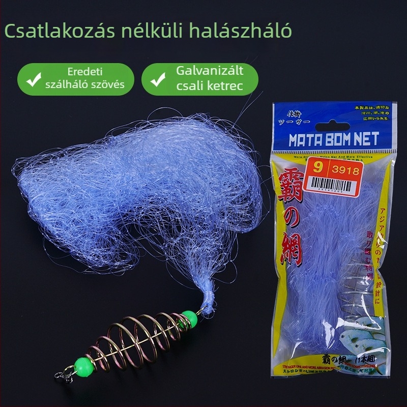 Kampó nélküli halászháló, magas széntartalmú acélból, New Morning Márka, halászati védőháló.