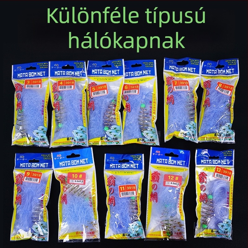 Kampó nélküli halászháló, magas széntartalmú acélból, New Morning Márka, halászati védőháló.