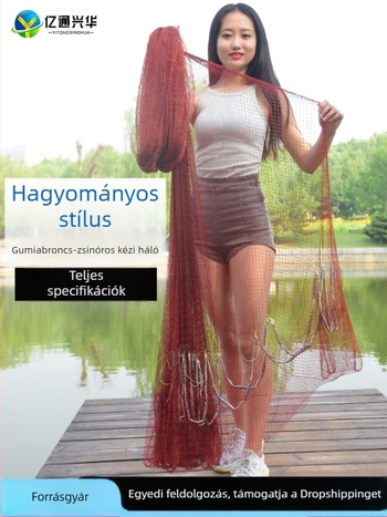 Hagyományos kézi vetőháló ólomnehezékkel