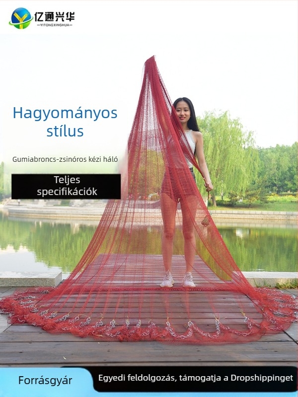 Hagyományos kézi vetőháló ólomnehezékkel