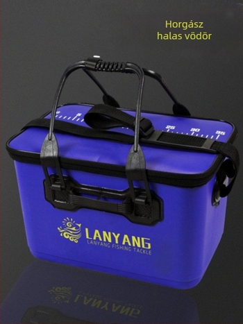 Hordozható műanyag élőhalas vödör kültéri horgászathoz, integrált vastagodott dizájnnal