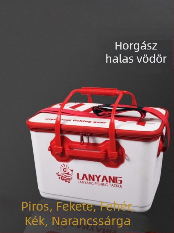 Hordozható műanyag élőhalas vödör kültéri horgászathoz, integrált vastagodott dizájnnal