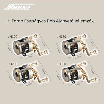 SABRE horgászorsó dobos kivitel, 9BB+1RB csapágyak, áttételi arányok 7.1:1 és 6.0:1