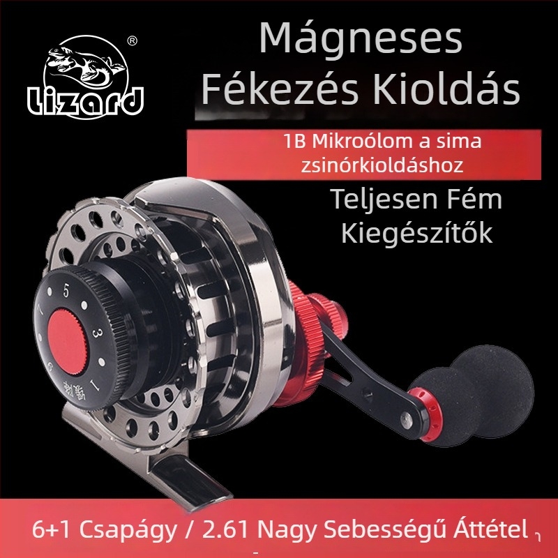 Kemeilong mágneses lassú kioldású teljesen fémes szerkezetű raft horgászorsó, lassító szeleppel és előre tekerési rendszerrel