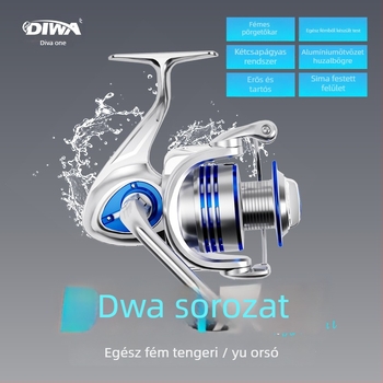 DIWA/Diva spining orsó – 13+1 csapágy, teljesen fémből készült összecsukható forgókar, hézagmentes egyirányú reakciószerkezet