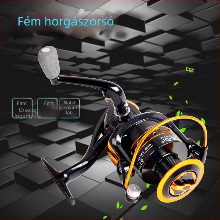 12+1 csapágyas, teljesen fémből készült spinning orsó