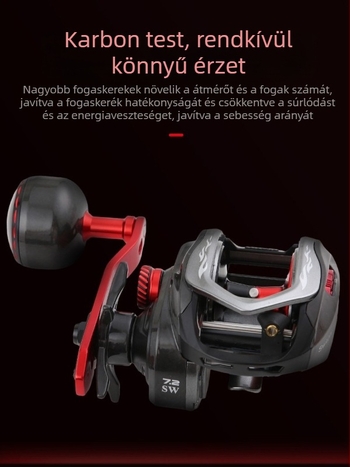 Tamburos orsó a horgászathoz — széles testű kialakítás, tengeri hajóhorgászatra, modell SW400II, márka Aibote