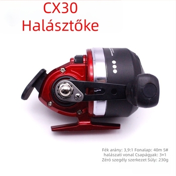 Vertical Star fly wheel horgászzsinór CX30 – rozsdamentes acél és engineering műanyag, bal–jobb cserélhető rocker arm, 5 db csomag