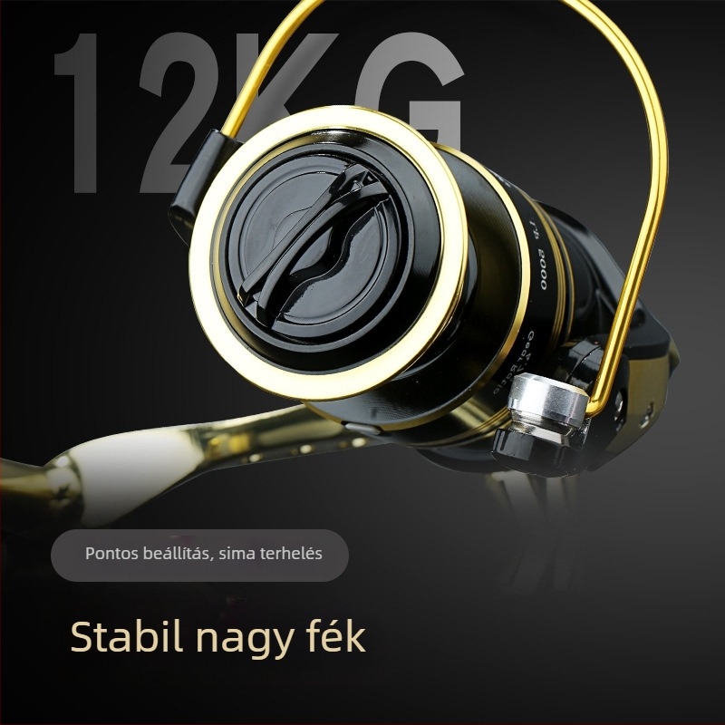 Teljesen fémből készült spinning orsó tengeri horgászatra – készlet hosszú távú dobásokhoz és felszerelés műcsalikhoz