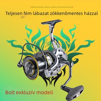 Teljesen fém spinning orsó, 10000/12000-es méret, tengeri horgászatra hosszú dobású
