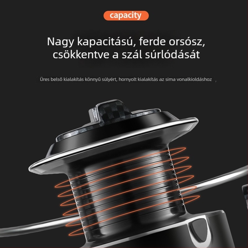 Teljesen fém spinning orsó, 15 csapágy, tengeri horgászat, hosszú dobások