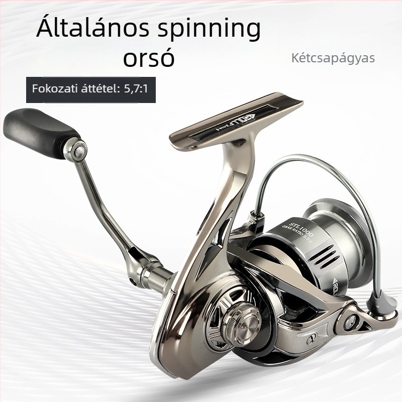 Egy- vagy kétkezes spinning orsó, sekély spulnával, mikro horgászatra és hosszú dobásokhoz