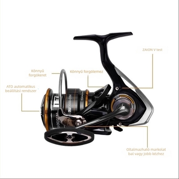 Daiwa Legalis LT pergetőorsó ferde orsóval, könnyű fém orsó hosszú dobásokhoz