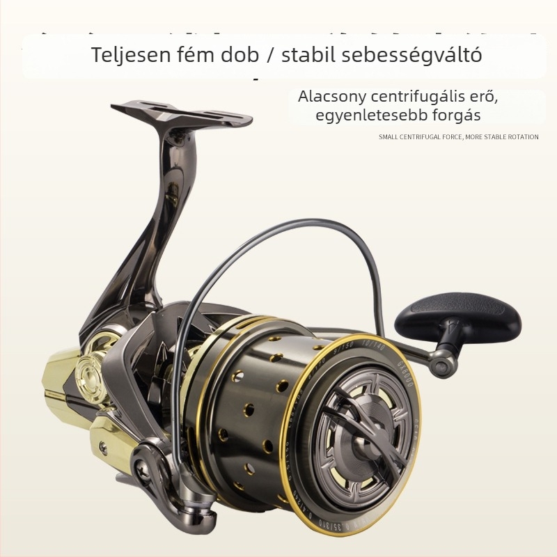 Teljesen fémből készült sósvízi spinningorsó rozsdamentes acélcsapágyakkal