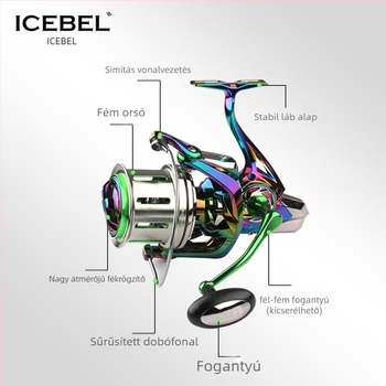 ICEBEL Fém spinningorsó sós vízben történő horgászatra