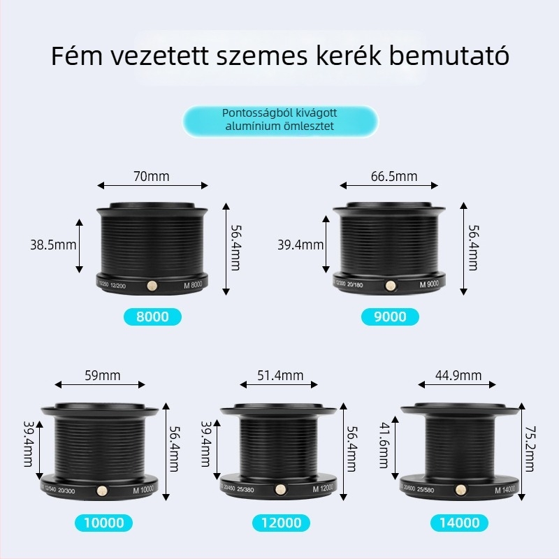 Flash Ling ultra hosszú dobású spinningorsó, fémből készült ferde vonalcsésze a tengeri és édesvízi műcsalis horgászathoz