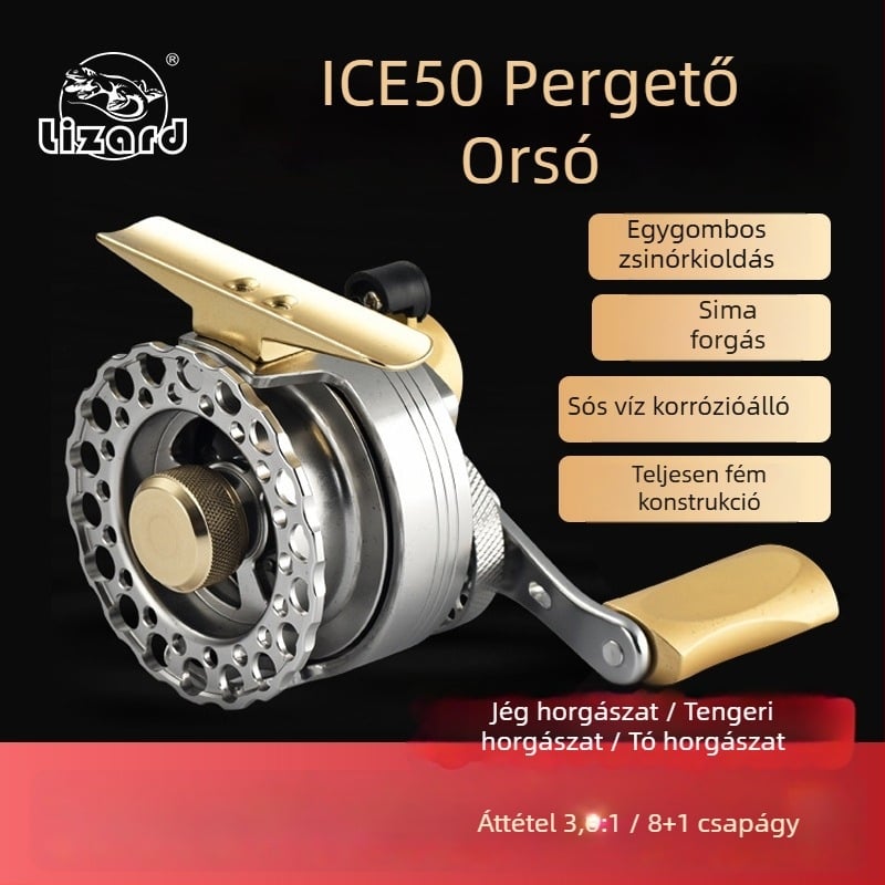ICE50 jéghez való raft orsó – teljesen fém, rozsdamentes acél, tengervízálló