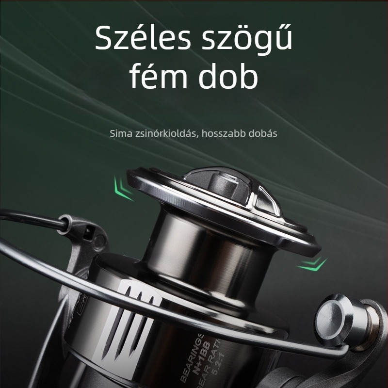 Huijiao Kis Stella spinning orsó fém ferde orsóval hosszú dobásokhoz tengeri horgászathoz