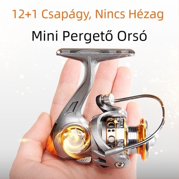 Mini pergető orsó, nulla réssel, 12 csapágy, teljesen fémből készült