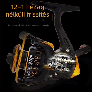 Mini pergető orsó, nulla réssel, 12 csapágy, teljesen fémből készült