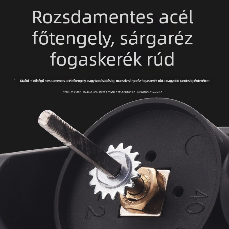 Komelon kettős drag spinning orsó, teljesen fém dob, elő- és hátsó fék