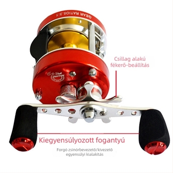 Mingyang BC sorozat 6+1 csapágyas fémházú horgászorsó, fekete, mindkét kézhez